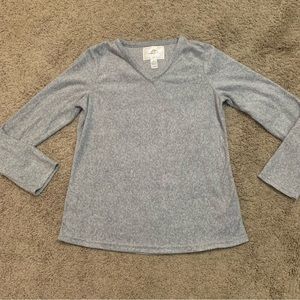 Goodnight Kiss Gray Sleepwear Pajama Top Medium